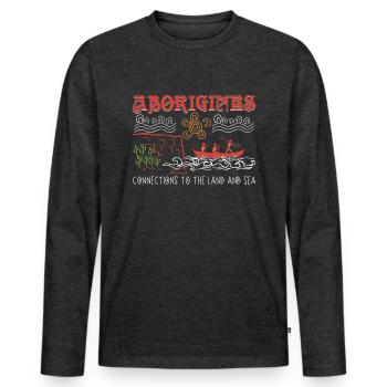 Aboriginal Connections - Men's Premium Organic Long Sleeve Shirt - heather anthracite - Front - Nico (187cm)