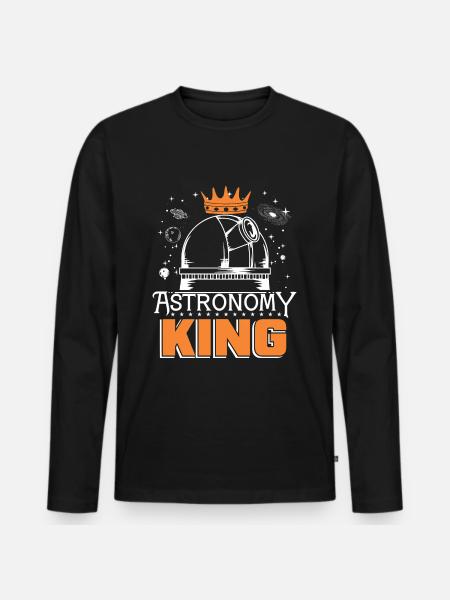 Astronomy Love - Men's Premium Organic Long Sleeve Shirt - black