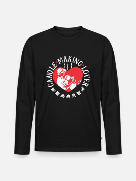 Candle Making Lover - Men's Premium Organic Long Sleeve Shirt - black