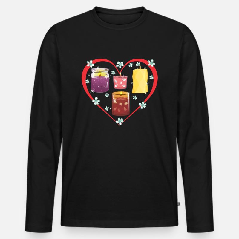 Kerzenherstellung - Männer Premium Bio Langarmshirt - Schwarz
