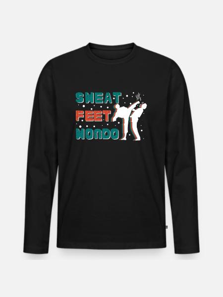 Sweat feet wondo - Men's Premium Organic Long Sleeve Shirt - black