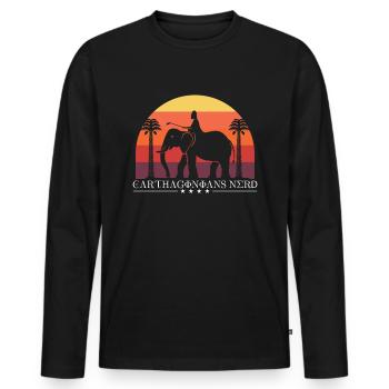 Carthaginians nerd - Men's Premium Organic Long Sleeve Shirt - black - Front - Nico (187cm)