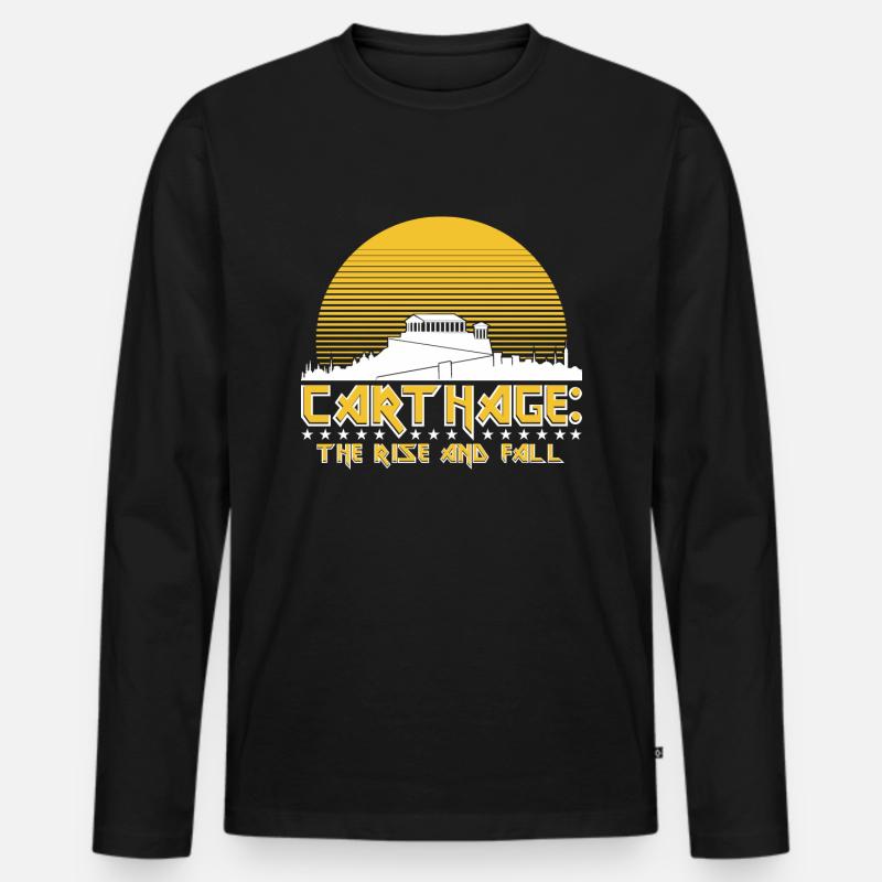 Karthago: Aufstieg und Fall - Männer Premium Bio Langarmshirt - Schwarz