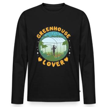 Greenhouse lover - Men's Premium Organic Long Sleeve Shirt - black - Front - Nico (187cm)