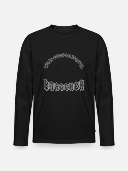 Semi-Professional Gardener - Men's Premium Organic Long Sleeve Shirt - black