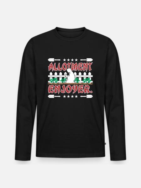 Kleingärtner. - Männer Premium Bio Langarmshirt - Schwarz