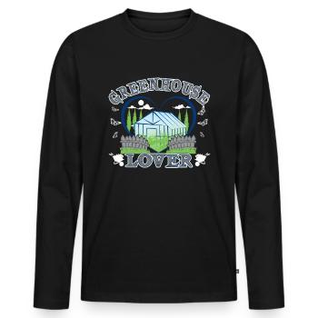 Greenhouse lover - Men's Premium Organic Long Sleeve Shirt - black - Front - Nico (187cm)