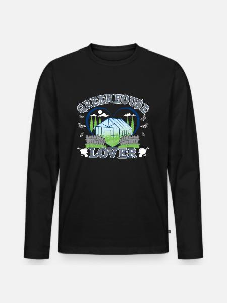 Liebhaber des Gewächshauses - Männer Premium Bio Langarmshirt - Schwarz