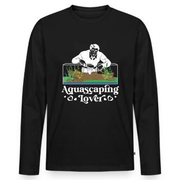 Aquascaping Lover - Men's Premium Organic Long Sleeve Shirt - black - Front - Nico (187cm)