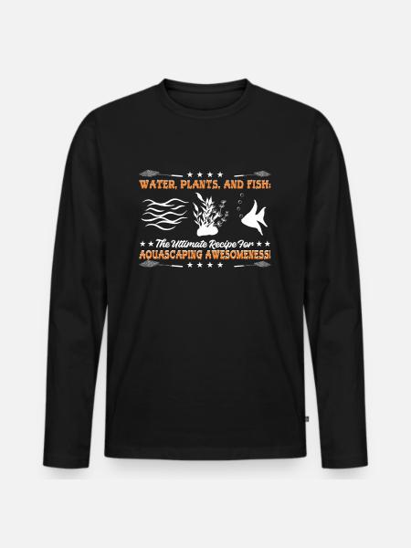 aquascaping awesomeness - Men's Premium Organic Long Sleeve Shirt - black