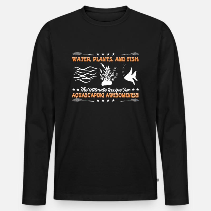 Aquascaping-Großartigkeit - Männer Premium Bio Langarmshirt - Schwarz