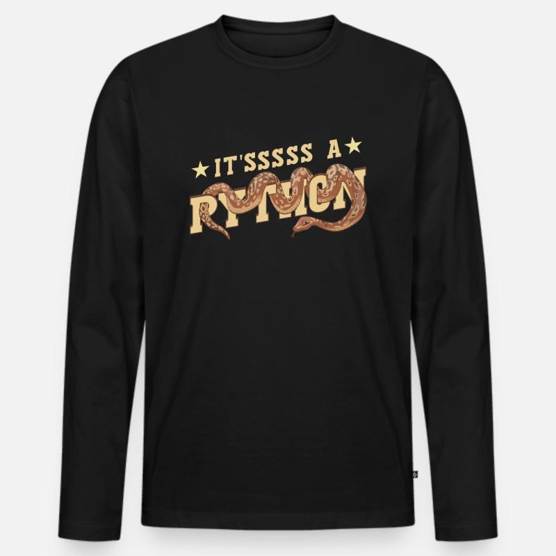 It'sssss a Python - Men's Premium Organic Long Sleeve Shirt - black