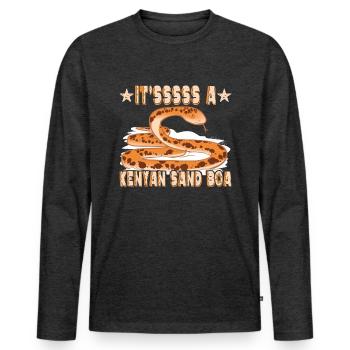 It'sssss a Kenyan Sand Boa - Men's Premium Organic Long Sleeve Shirt - heather anthracite - Front - Nico (187cm)