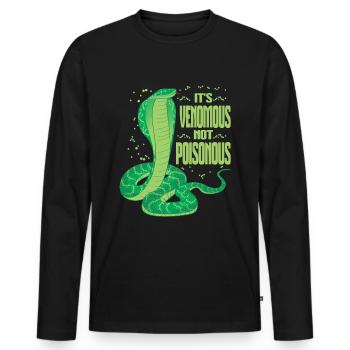 It's venomous not poisonous - Men's Premium Organic Long Sleeve Shirt - black - Front - Nico (187cm)