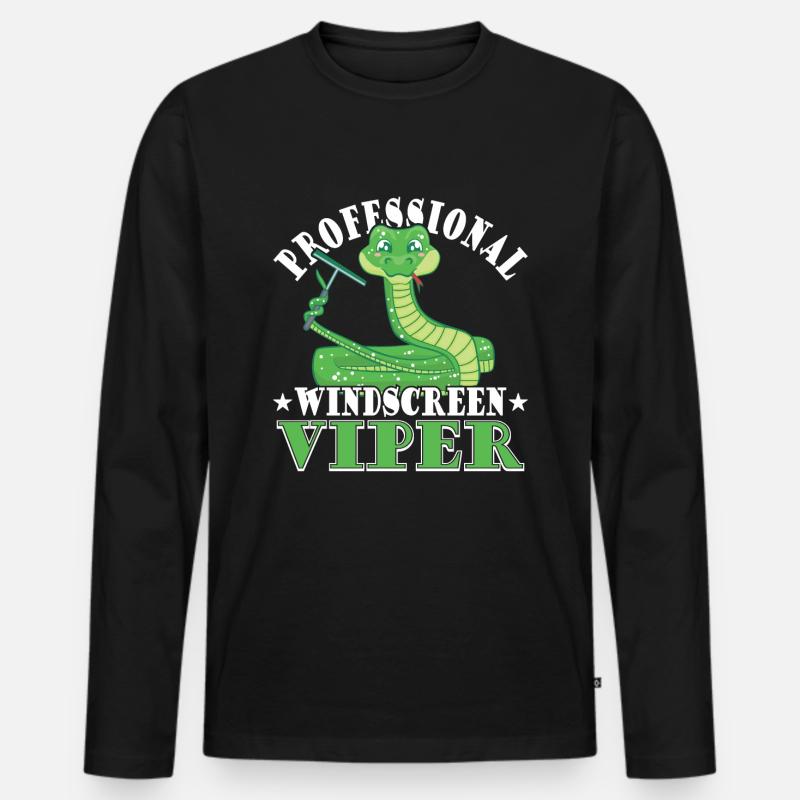 Professional Windscreen Viper - Men's Premium Organic Long Sleeve Shirt - black