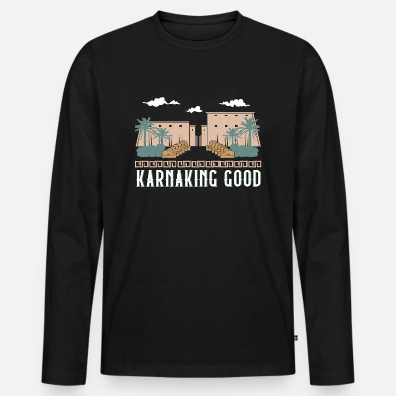 Karnaking gut - Männer Premium Bio Langarmshirt - Schwarz