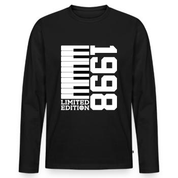 PIANO 28E ANNIVERSAIRE PIANO ÉDITION LIMITÉE 1998 - T-shirt manches longues Premium bio Homme - noir - Devant - Nico (187cm)