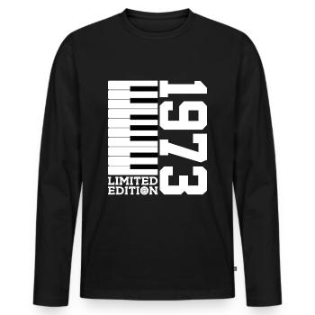 PIANO 53E ANNIVERSAIRE PIANO ÉDITION LIMITÉE 1973 - T-shirt manches longues Premium bio Homme - noir - Devant - Nico (187cm)
