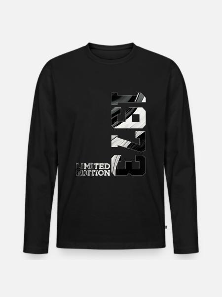 LIMITED EDITION 1973 53RD BIRTHDAY - Men's Premium Organic Long Sleeve Shirt - black