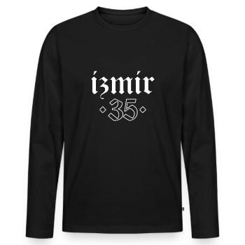 Izmir 35 Turkey Turkiye Gift Holiday TR Turk - Men's Premium Organic Long Sleeve Shirt - black - Front - Nico (187cm)