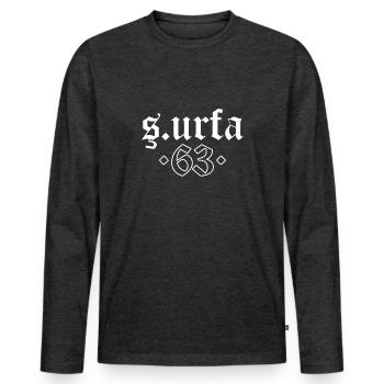 Sanliurfa 63 Turquie Turkiye Cadeau Vacances Turk - T-shirt manches longues Premium bio Homme - anthracite chiné - Devant - Nico (187cm)