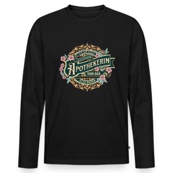 Apothekerin Ich bin diese legendäre Apothekerin - Männer Premium Bio Langarmshirt - Schwarz - Vorne - Nico (187cm)