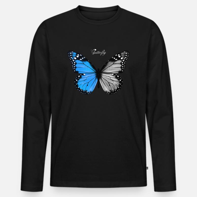Batterie-Grafik - Männer Premium Bio Langarmshirt - Schwarz