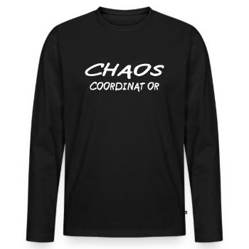 Teacher School Educator Saying Humor Gift Idea - Men's Premium Organic Long Sleeve Shirt - black - Front - Nico (187cm)