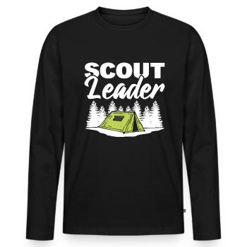 Scout Leader Scouter - Männer Premium Bio Langarmshirt - Schwarz - Vorne - Nico (187cm)
