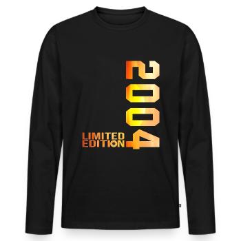 18 ANS 18E ANNIVERSAIRE ÉDITION LIMITÉE 2004 - T-shirt manches longues Premium bio Homme - noir - Devant - Nico (187cm)