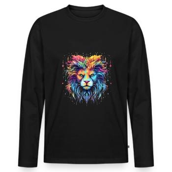 King Leon - Männer Premium Bio Langarmshirt - Schwarz - Vorne - Nico (187cm)