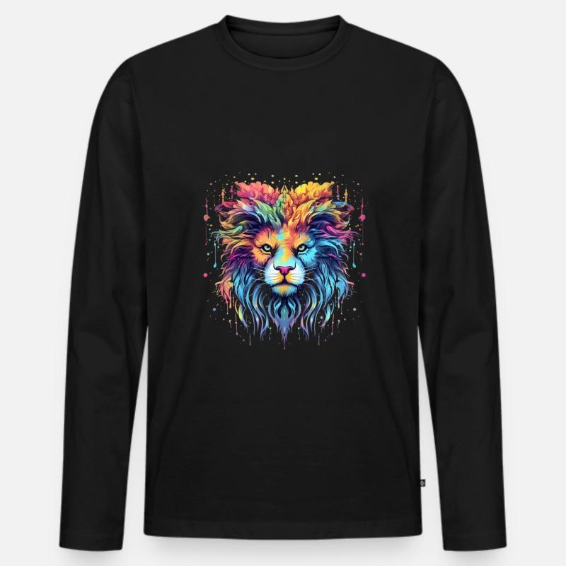 King Leon - Männer Premium Bio Langarmshirt - Schwarz