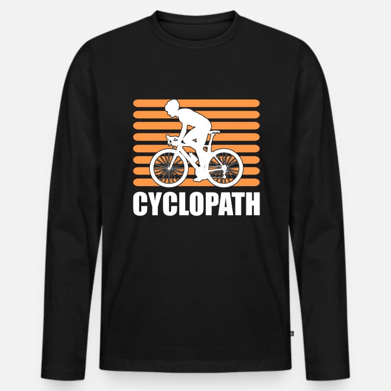 Cyclopath Biker Radfahrer - Männer Premium Bio Langarmshirt - Schwarz