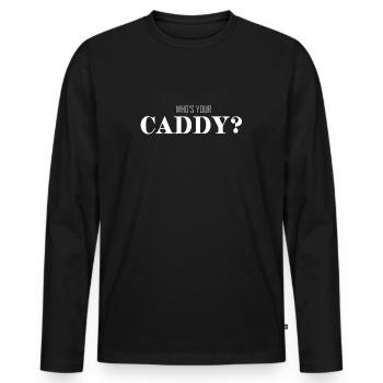 Golf Caddy golf cadeau sport balle golf - T-shirt manches longues Premium bio Homme - noir - Devant - Nico (187cm)