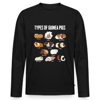 Cobaye types rongeurs cadeau animal - T-shirt manches longues Premium bio Homme - noir - Devant - Nico (187cm)