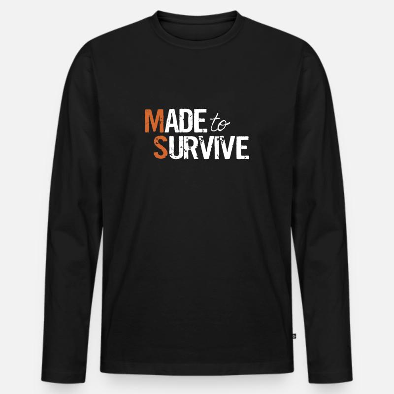 Made to Survive - Männer Premium Bio Langarmshirt - Schwarz
