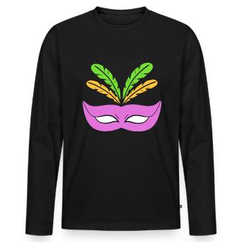 Mardi Gras Mask Mardi Gras Performer - Männer Premium Bio Langarmshirt - Schwarz - Vorne - Nico (187cm)