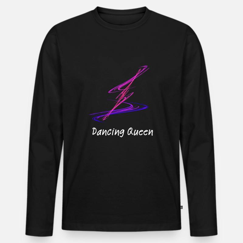 Dancing Queen - Männer Premium Bio Langarmshirt - Schwarz