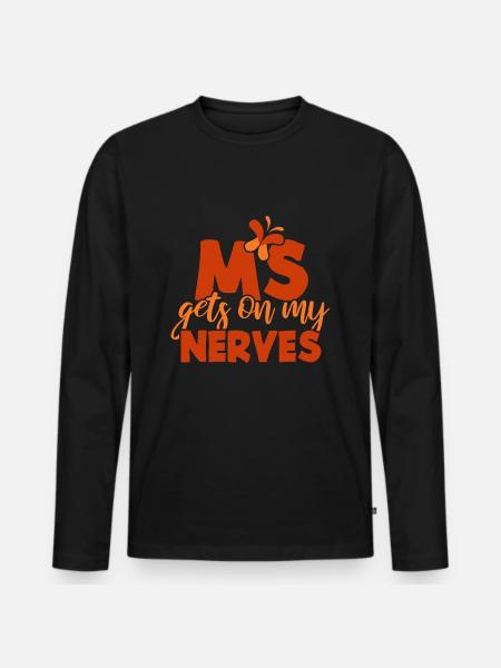 MS gets on my Nerves - Men's Premium Organic Long Sleeve Shirt - black