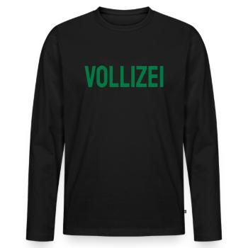 Vollizei Party Humor Spruch Alkohol Lustig - Männer Premium Bio Langarmshirt - Schwarz - Vorne - Nico (187cm)