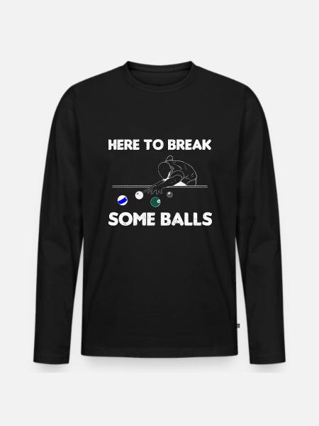 Poolspieler Billardspieler - Männer Premium Bio Langarmshirt - Schwarz