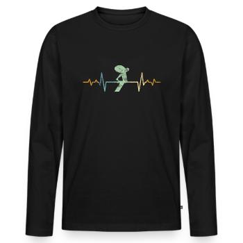 Swimmer Swimmer Gift - Men's Premium Organic Long Sleeve Shirt - black - Front - Nico (187cm)