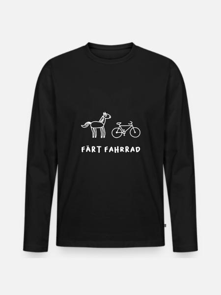 Färt Fahrrad - Männer Premium Bio Langarmshirt - Schwarz