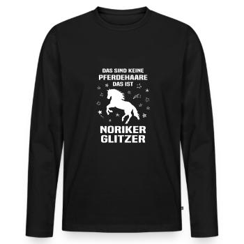 Noriker Glitzer - Männer Premium Bio Langarmshirt - Schwarz - Vorne - Nico (187cm)