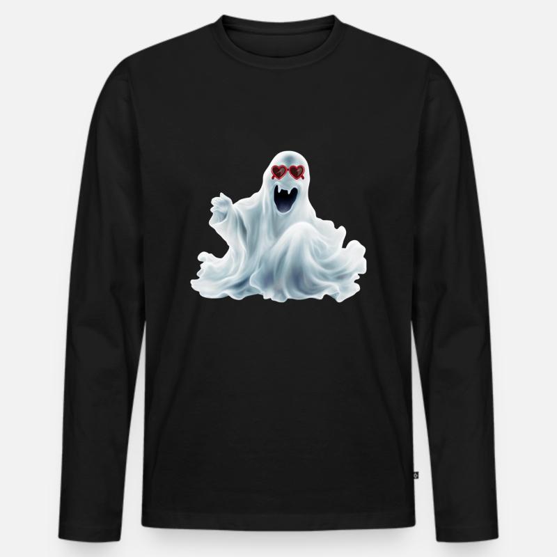 Geist der Liebe, Herz - Männer Premium Bio Langarmshirt - Schwarz