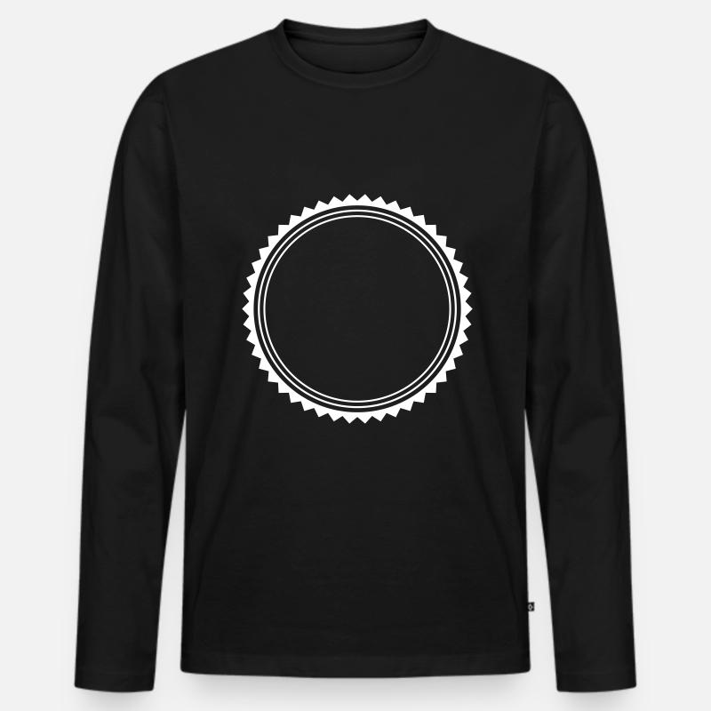 kreis emblem - Männer Premium Bio Langarmshirt - Schwarz