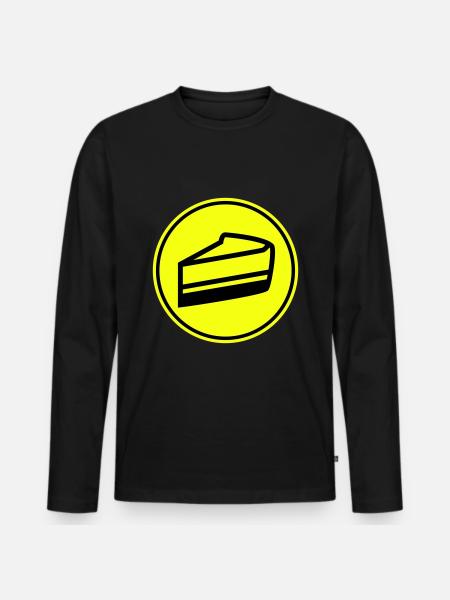 Cake cheesecake - Men's Premium Organic Long Sleeve Shirt - black