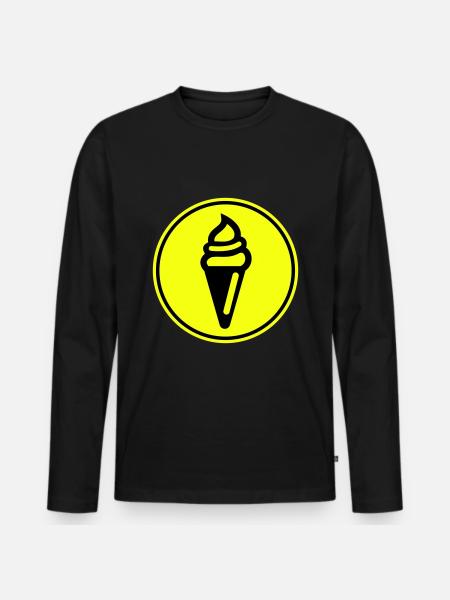 Ice Icon Icon - Men's Premium Organic Long Sleeve Shirt - black
