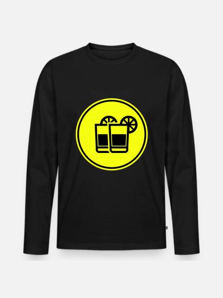 Cocktail Icon - Men's Premium Organic Long Sleeve Shirt - black