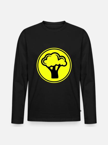 Broccoli Vegetables - Men's Premium Organic Long Sleeve Shirt - black